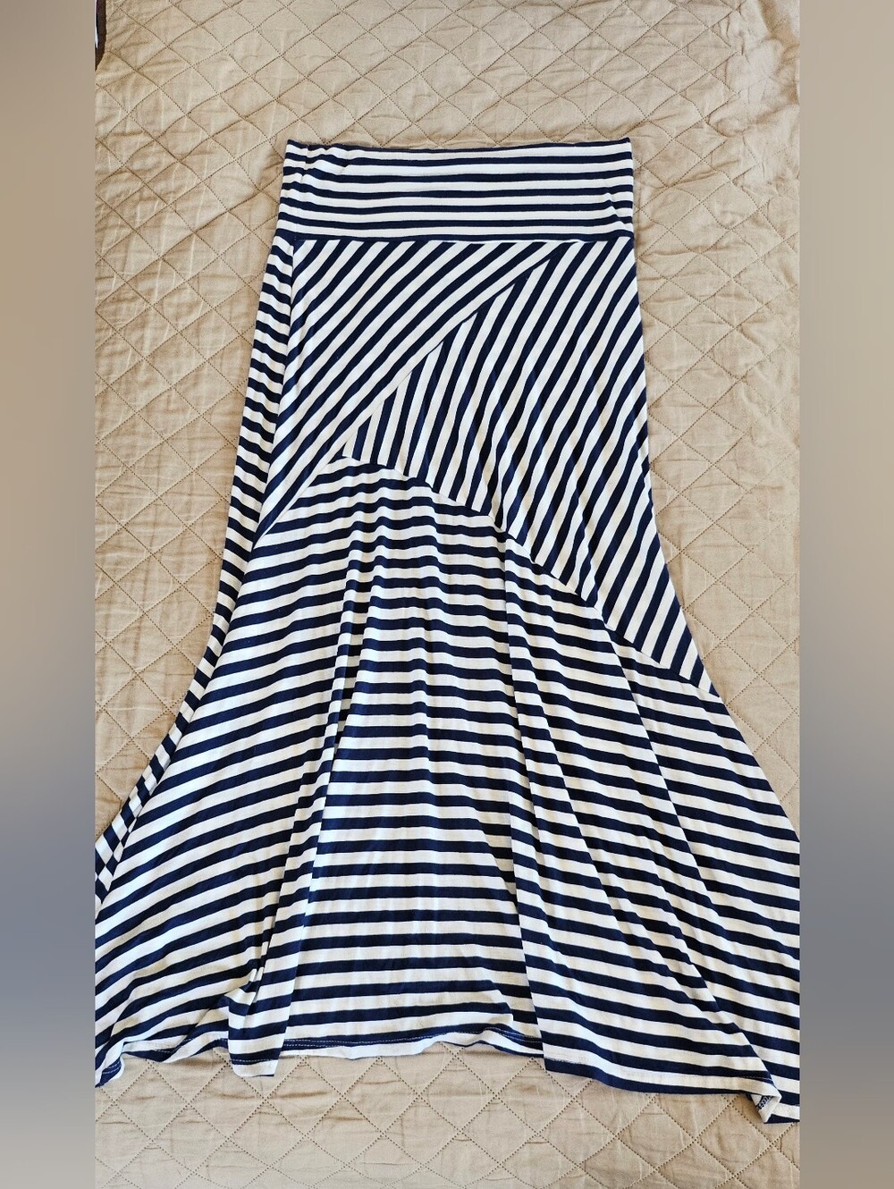 Long skirt,  navy blue and white, I believe it fits a women's size medium, Maxi